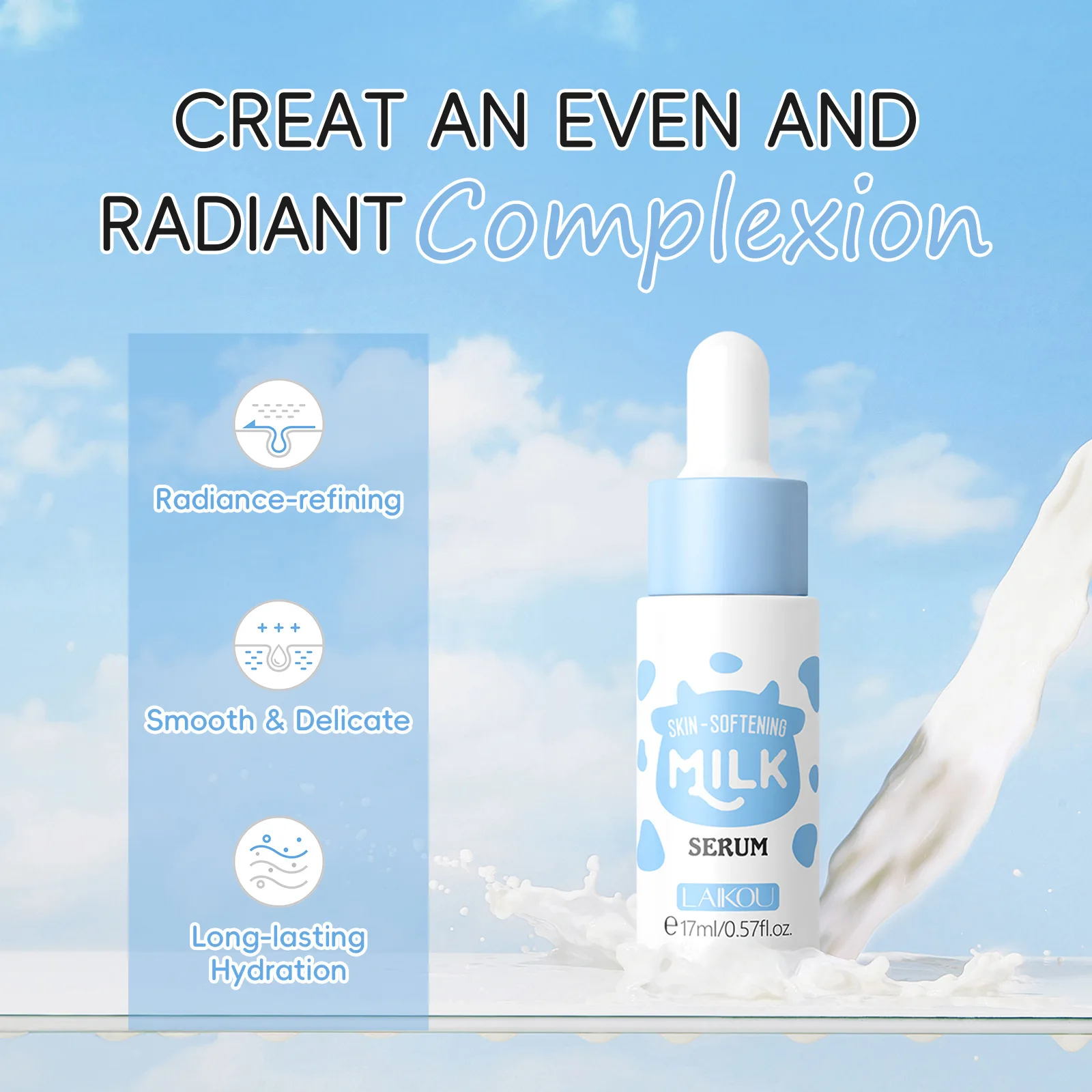Alpha Arbutin Serum - 17ml Milch-Gesichtsserum für Gesichtspflege Feuchtigkeitsspendende Hydratisierende