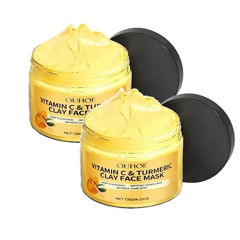 Bentonite Clay Mask - Kurkuma-Vitamin-C-Tonmaske für fahle und zu Unreinheiten