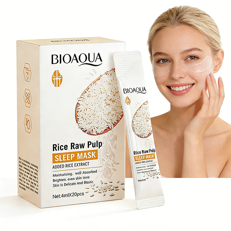 Skincare Bioaqua - BIOAQUA Weiße Reis-Schlafmasken für das Gesicht,