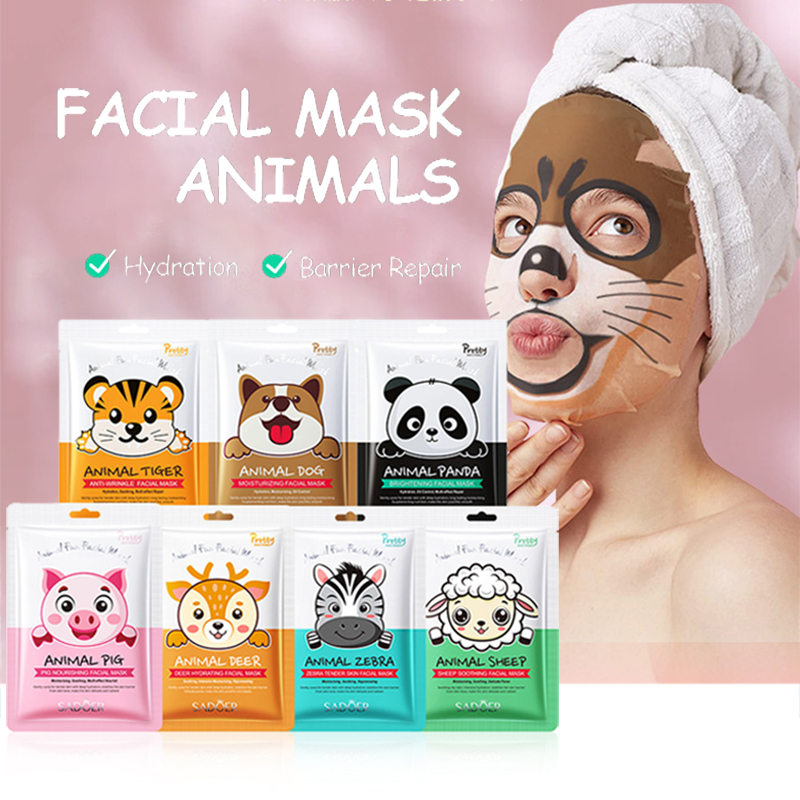 5 Stück SADOER Tiermuster-Mask – Skincare Animate Bewertung und Preis