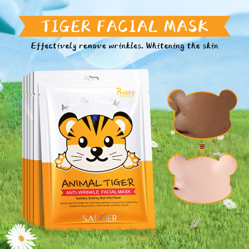 5 Stück SADOER Tiermuster-Mask – Skincare Animate Bewertung und Preis